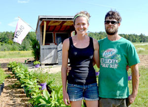 Meaghan and Ross Nichols sell produce and other products from High Hopes Farm at their farm stand. (Maia Zewert photo)