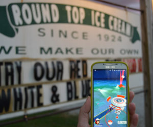 Round Top Ice Cream is a Pokemon Gym in the Pokemon Go app. As of Tuesday, July 19, the gym remains under the control of Team Valor, one of three teams within the game that battle for control over the gyms. (Haley Bascom photo)