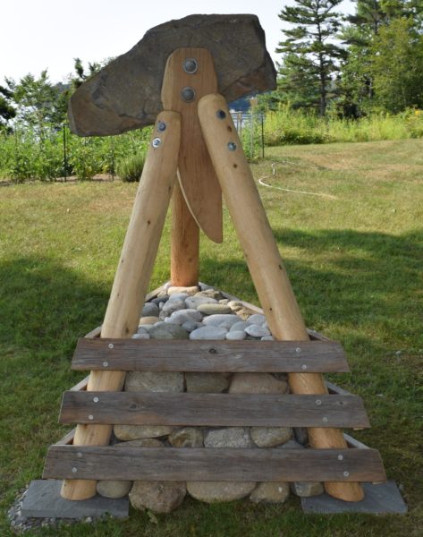 The sculpture "Art's Rig" by South Bristol summer resident Peter Aalberg is a memorial to his late neighbor, Arthur R. Mardoian. (J.W. Oliver photo)