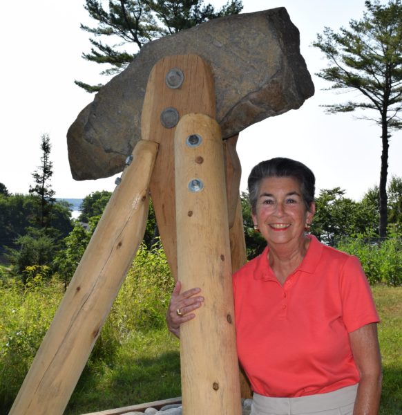 Penny Mardoian with "Art's Rig," a memorial to her husband of 51 years. (J.W. Oliver photo)