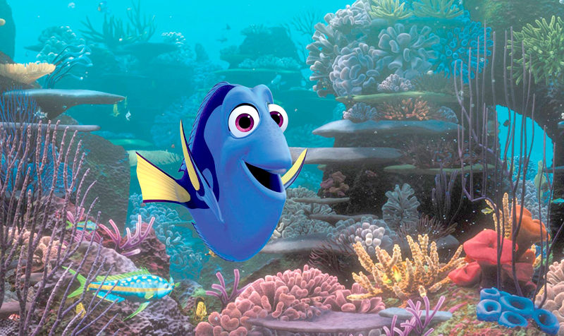A blue tang fish stars in this summer's biggest blockbuster, "Finding Dory," continuing this week at The Harbor Theatre, Boothbay Harbor.