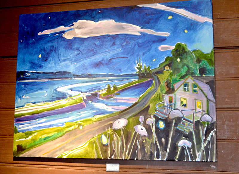 Nobleboro artist Priscilla McCandless' oil painting "Fireflies." (Christine LaPado-Breglia photo)