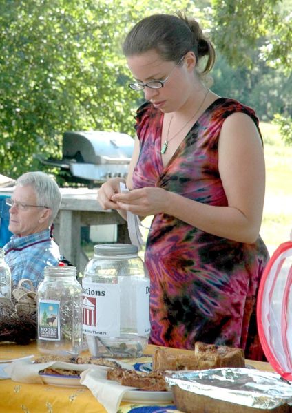 Marlies Myers, secretary of the Waldo Theatre board, helps out at the fourth annual Locavore Music Festival. (Alexander Violo photo)