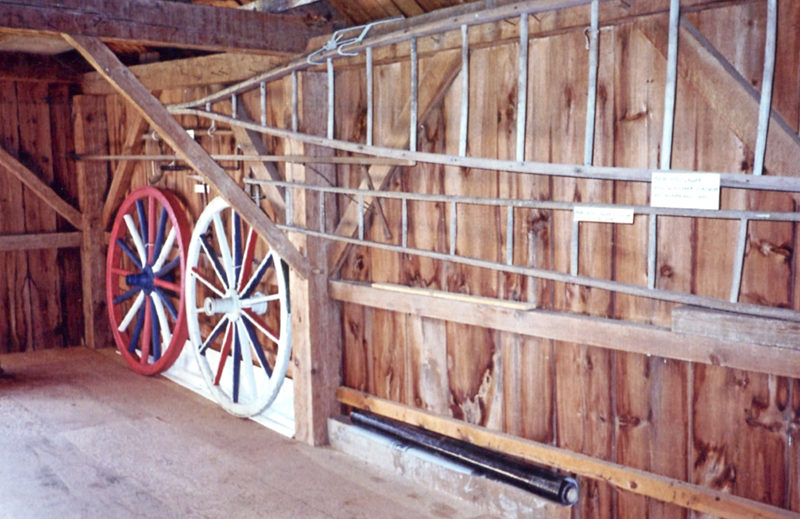 Here is a photo of a real apple-tree ladder that was used on the old Knowlton farm where we now live. It is well over 150 years old. The bottom ladder is called a roof ladder, with hooks in the end. (Photo courtesy Marjorie and Calvin Dodge)