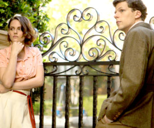 Kristen Stewart and Jesse Eisenberg in a scene from Woody Allen's "Cafe Society," playing this week at The Harbor Theatre, Boothbay Harbor.