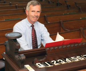 Mark Johnston has played the organ at Bunker Hill Baptist Church for 50 straight years. (Paula Roberts photo)