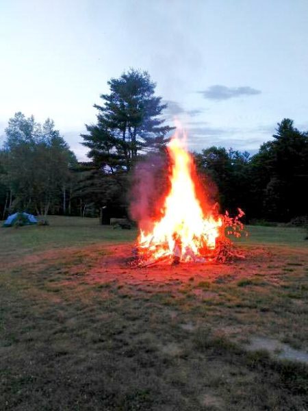 A bonfire for the campers. (Photo courtesy Robin Wright)