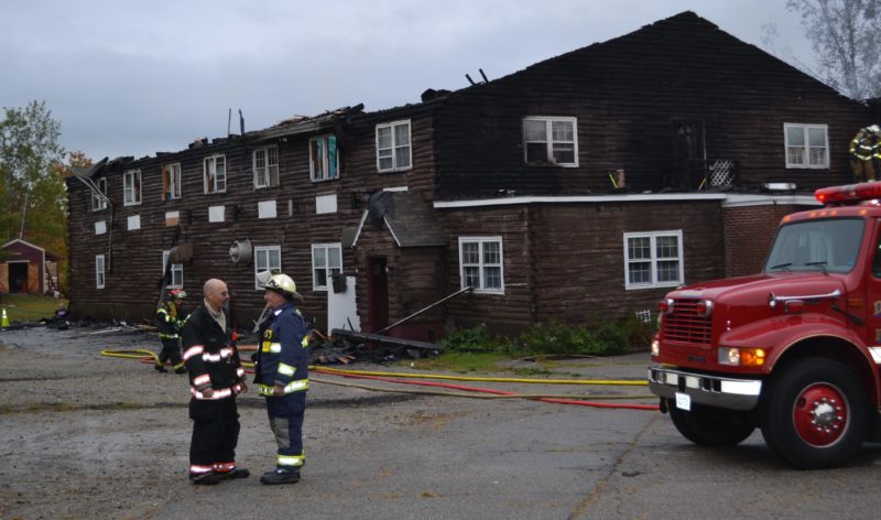 13 people were displaced following a fire that consumed a transitional housing center in Dresden the early morning of Sunday, Oct. 2. (Abigail Adams photo)