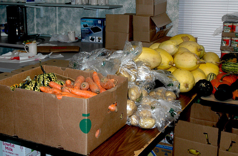 Some of the fresh produce available at the Waldoboro Food Pantry. (Alexander Violo photo)