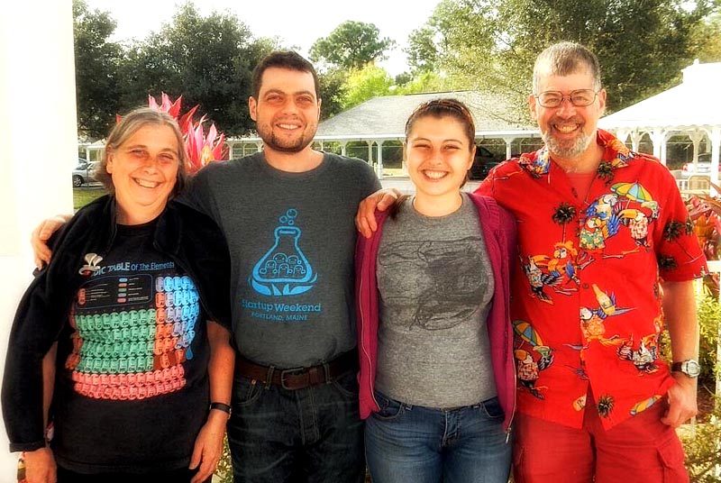 From left: Dr. Carol Eckert with Sam, Hannah, and Jeff Frankel on a family vacation in Florida in January 2015. (Photo courtesy Jeff Frankel)