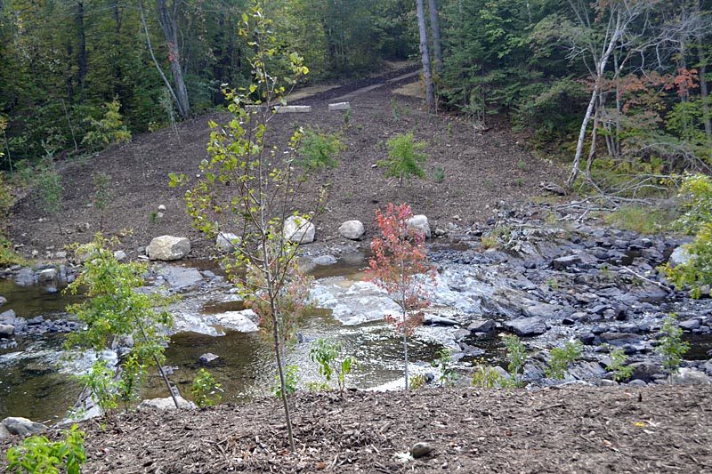 The site of the former Northy Bridge on Howe Road in Whitefield on Wednesday, Sept. 28. The bridge was removed earlier in the week. (Abigail Adams photo)