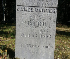 One of the oldest stones in the Northern End cemetery on Louds Island.