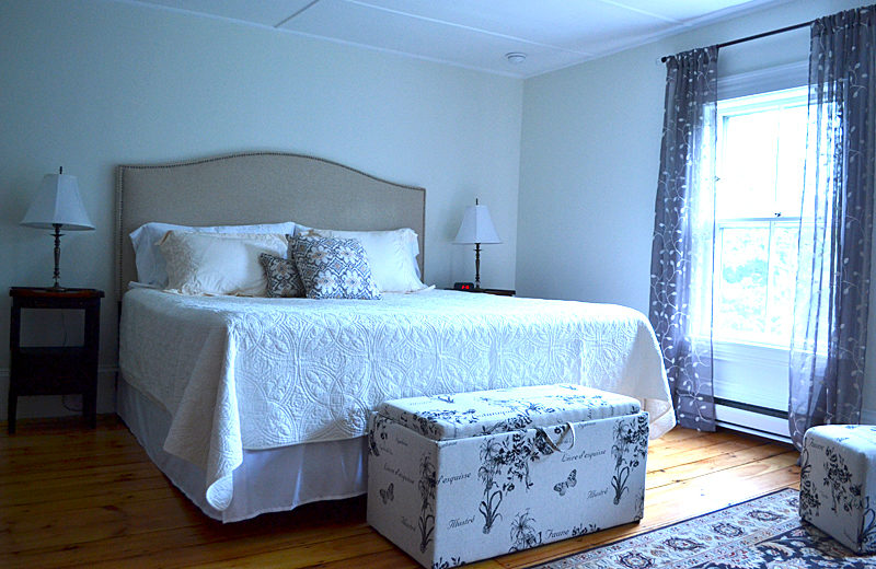 The Chamberlain master bedroom is the largest of the five bedrooms in The Chamberlain House B&B and Event Center. Each bedroom is named for one of the five families who have owned the historic home. (Maia Zewert photo)