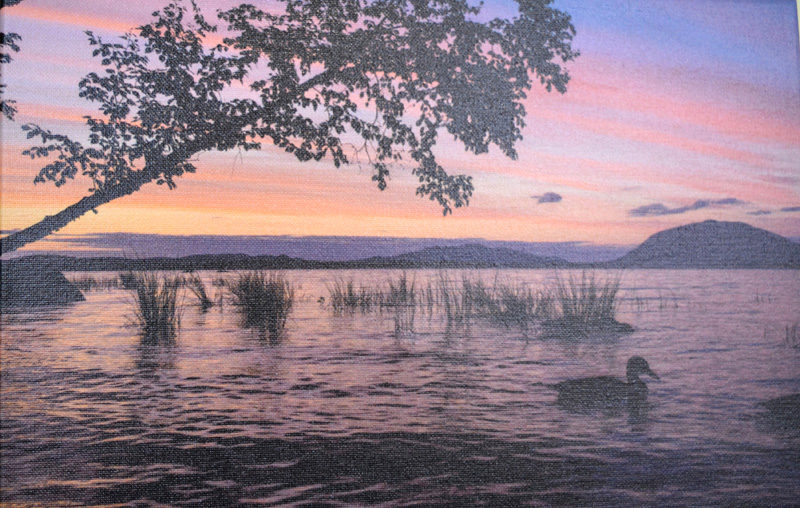 "Sunset on Spencer Bay - Moosehead," a photograph on canvas by Kate Coupland. (Christine LaPado-Breglia photo)