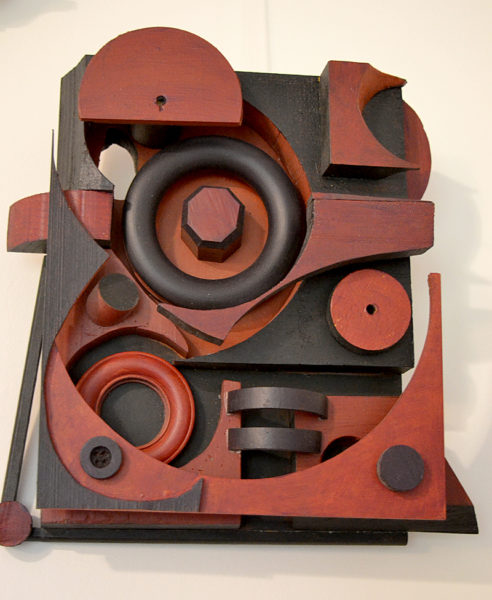"Circles within Circles," a painted wood assemblage piece by Bernice Masse Rosenthal. (Christine LaPado-Breglia photo)