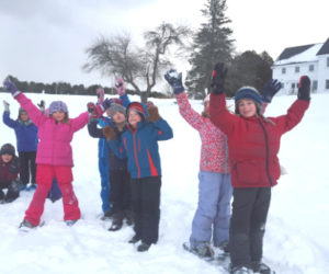 DRA winter-camp participants enjoy the snow in February.