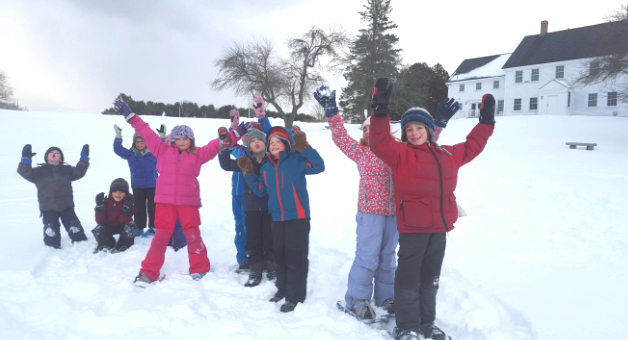 DRA winter-camp participants enjoy the snow in February.