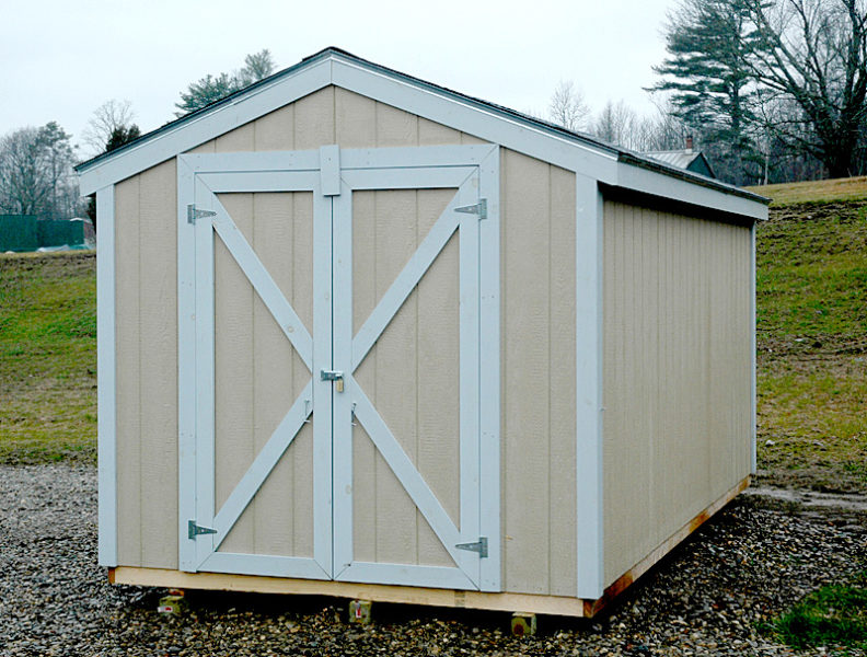 A shed behind the Waldoboro municipal building will hold donations to the Neighbor to Neighbor Free Clothes Project. (Alexander Violo photo)