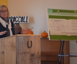U.S. Rep. Chellie Pingree hosts a forum on the upcoming reauthorization of the Farm Bill at The Morris Farm in Wiscasset on Friday, Nov. 18. (Abigail Adams photo)