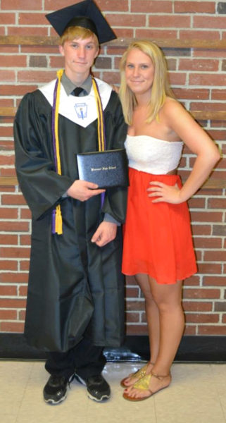 Nathan and Cassie Panarese celebrate Nathan's graduation from Wiscasset High School in 2014. (Photo courtesy Cassie Panarese)