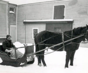 This would be a lovely way to come to the Newcastle Historical Society meeting on Dec. 7. The photo shows a Newcastle resident of earlier times.