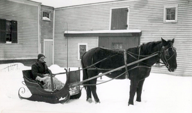 This would be a lovely way to come to the Newcastle Historical Society meeting on Dec. 7. The photo shows a Newcastle resident of earlier times.