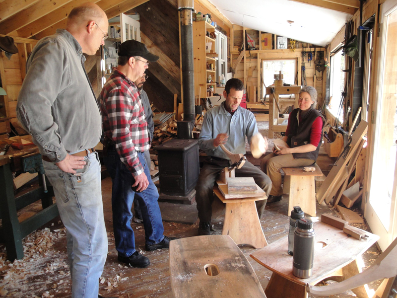 Join the DRA this winter for a program like the woodworking workshop series taught by Kenneth Kortemeier of the Maine Coast Craft School, shown here working with students.