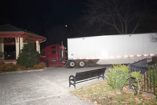 Bruce E. Dunbar, of Jefferson, faces a charge of criminal mischief after allegedly crashing a tractor-trailer into a gazebo in Jersey City, N.J., the night of Thursday, Dec. 8. (Photo courtesy The Jersey Journal)