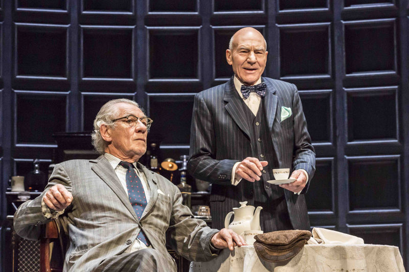 Ian McKellen and Patrick Stewart in "No Man's Land." (Photo courtesy Johan Persson)