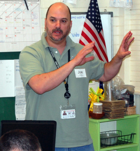 Joe Westrich speaks during a drill at the Monhegan School on May 19, 2012. Westrich has been named Lincoln County's interim communications director. (J.W. Oliver photo, LCN file)