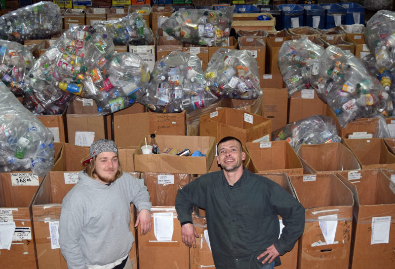 Dylan Herald (left) and Joshua Bonenfant at Bonus Redemption in Newcastle on Wednesday, Jan. 25. (J.W. Oliver photo)