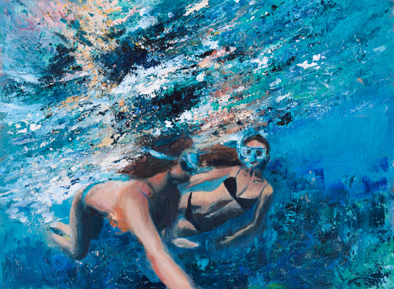 Â“Swimmers,Â” by LA senior Hindley Wang, won a Gold Key Award in the very competitive painting category in the 2017 Scholastic Art Awards.