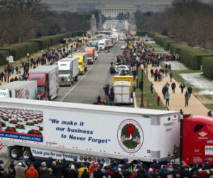 Wreaths arrive in Washington, D.C. for ceremonies at Arlington National Cemetery on Dec. 17, 2016.