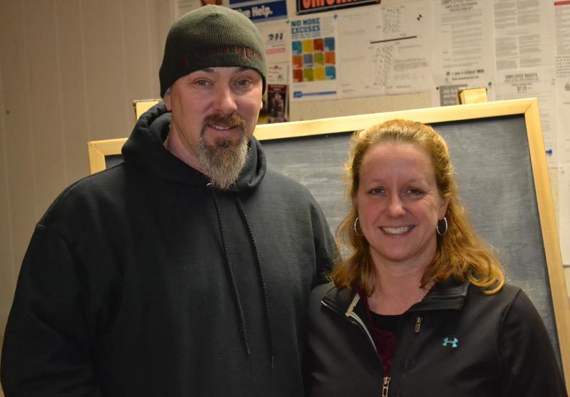 Twisted Iron Customs owners Michael Benner and Shelby Bertrand plan to move the business from Route 1 in Wiscasset to Dodge Road in Edgecomb. (Abigail Adams photo)