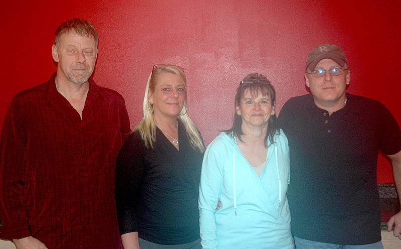 The business partners behind the transition from Waldoboro House of Pizza to Bella Gia's. From left: John Howlett, Dawn O'Brien, Susan Johnson-Moody, and Jeremy Miller. (Alexander Violo photo)