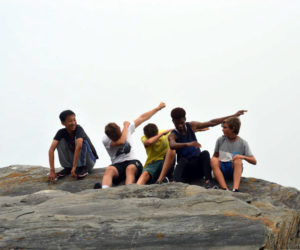 Lincoln Academy international students enjoy a fall field trip to Pemaquid Point. The LA Residential Life program is seeking vacation homestay families for February and April vacations. If interested, contact Sarah Kennedy at 563-3596 ext. 223 to find out more. (Photo courtesy Missy Abbott)