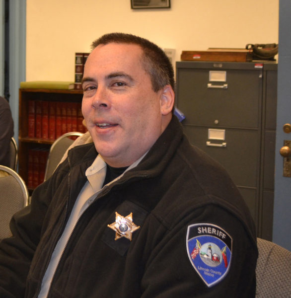Lincoln County Chief Deputy Rand Maker attends his first commissioners' meeting as chief deputy. (Charlotte Boynton photo)