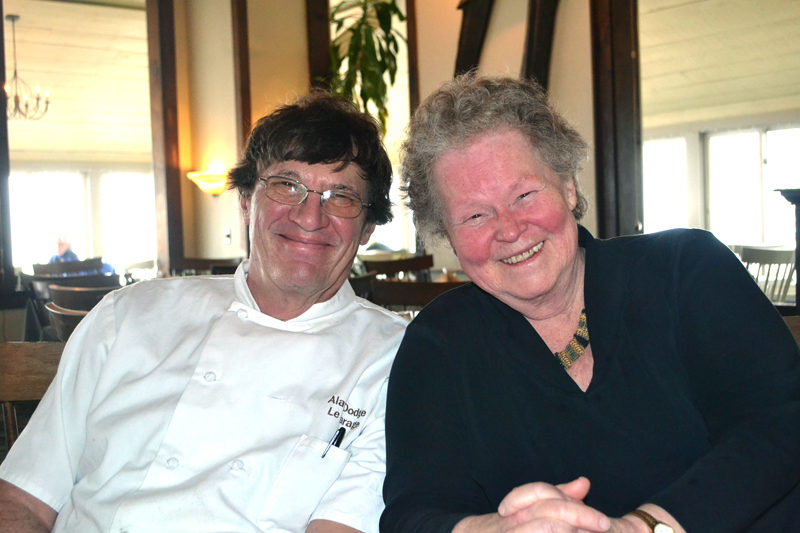 Le Garage owner Cheryl Rust with her chef of nearly 40 years, Al Dodge. (Charlotte Boynton photo)