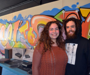 To share their passion for music with the community, Olivia DeLisle and Zach Rankin have opened Reel to Reel Music in the Elm Street Plaza, 40 Elm St., Damariscotta. Reel to Reel has a wide variety of inventory, from vinyl records to new and used turntables. (Maia Zewert photo)