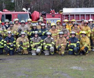 Thirty-three firefighters, the largest Lincoln County Fire Academy class in recent years, earned their basic firefighter certification after completing training Saturday, April 22. (Abigail Adams photo)