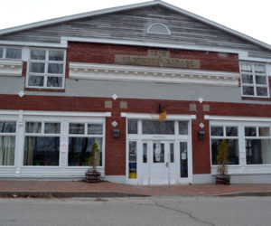 The Haggett Garage on Water Street in Wiscasset on Tuesday, April 18. (Abigail Adams photo)