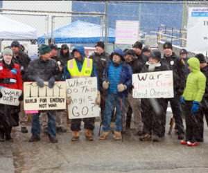 Natasha Mayers, of Whitefield, was one of nine protesters arrested at Bath Iron Works on Saturday, April 1. (Photo courtesy Natasha Mayers)