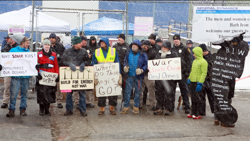 Natasha Mayers, of Whitefield, was one of nine protesters arrested at Bath Iron Works on Saturday, April 1. (Photo courtesy Natasha Mayers)