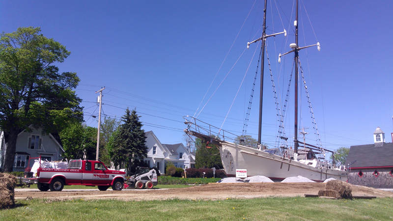 Alpine Contracting Services, of Damariscotta, stabilized and landscaped the yacht Gem as a permanent feature at the Sail, Power, and Steam Museum in Rockland. (Photo courtesy C.J. Turner)