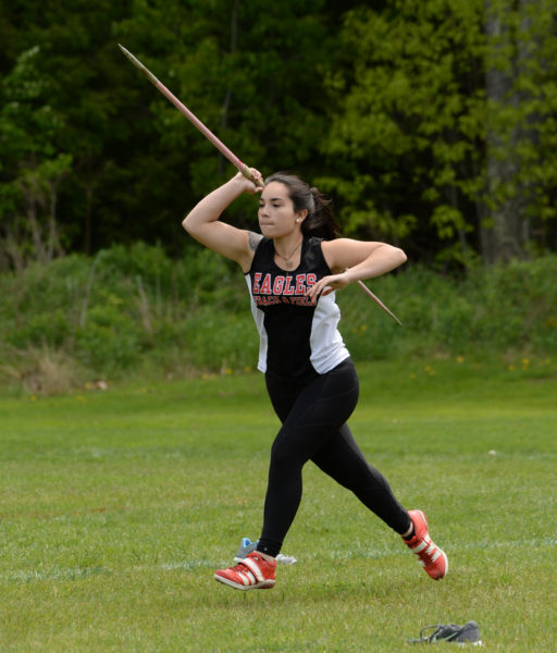 Mili Zapata broke her own Lincoln Academy record with a first place finish in the KVAC. (Paula Robert photo)