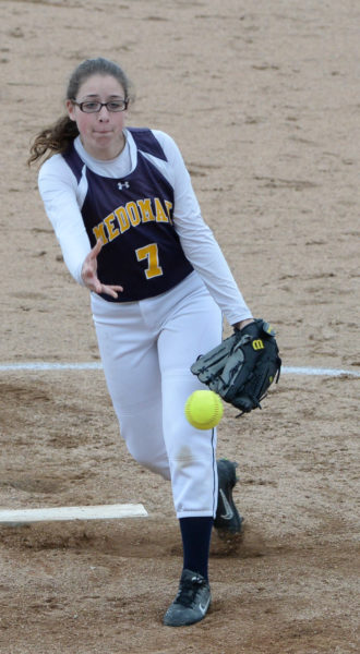 Audrey Schaeffer delivers a pitch for the Panthers. (Paula Roberts photo)