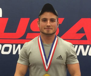 Mark Zaccadelli, of Bristol, won the 2017 USA Powerlifting State Championship in New Hampshire on April 29. He set Maine records in 11 events and unofficially broke an American record in the bench press. (Photo courtesy Natashia McBurnie)