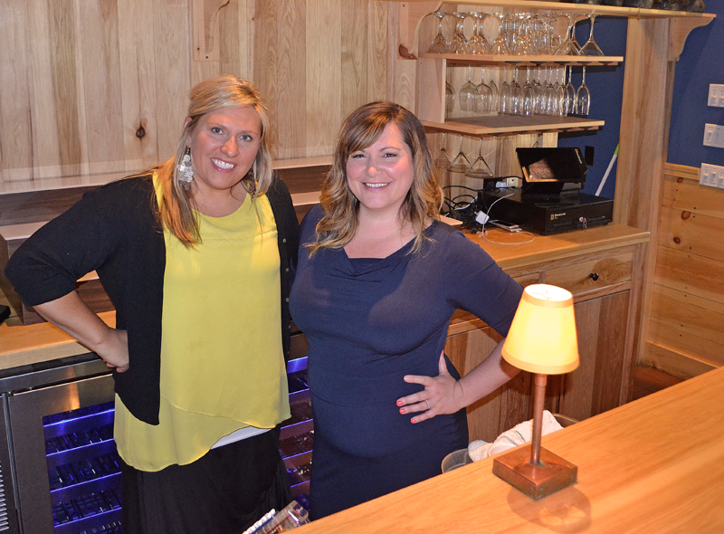 Taylor Corson and Cerina Leeman behind the bar of The Harbor Room in New Harbor on Monday, June 19. The longtime friends plan to reopen the restaurant in mid-July. (Maia Zewert photo)