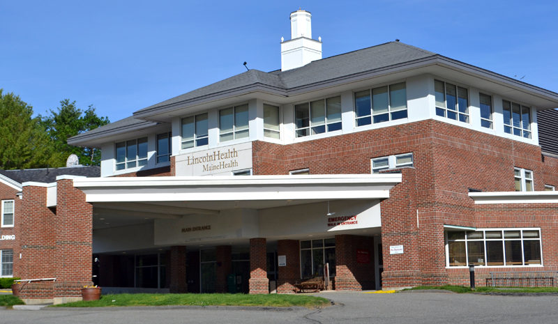 The main entrance to LincolnHealth's Miles Campus in Damariscotta.