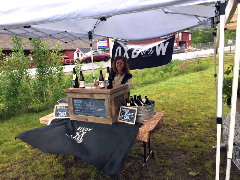 Oxbow Brewing Co. at the Damariscotta Farmer's Market.